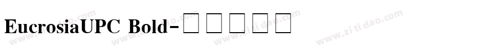 EucrosiaUPC Bold字体转换